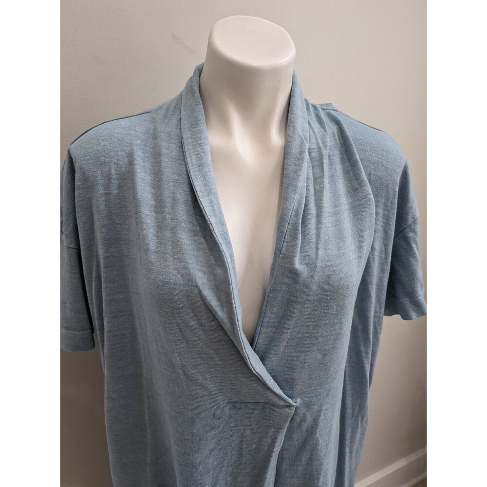 New Poetry Plus Size 18 Maxi Dress Ocean Blue Short Sleeves Pockets Hemp Cotton - Picture 7 of 11